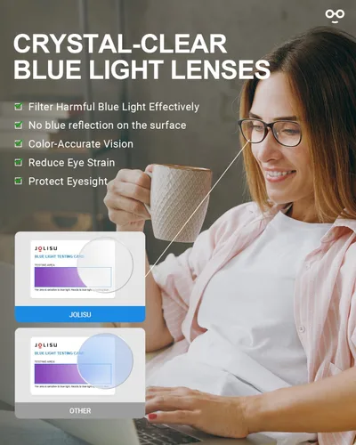 Vista 6 de JOLISU 5-Pack Ultra-Light Slim Frames Reading Glasses for Women - Readers for Women, Spring Hinges and Blue Light Protection