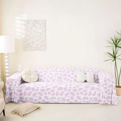 Vista 26 de Erosebridal Funda protectora para sofá, diseño de vaca lechera, diseño de vaca verde manzana, funda acolchada para sofá de animales occidentales