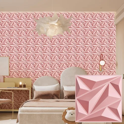 Vista 29 de Heikki Paquete de 30 paneles de pared 3D para decoración de pared interior, paneles de pared con textura de flores de PVC para sala de estar Negro-YJ
