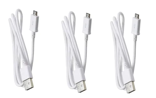 Vista 2 de Paquete de 3 cables micro USB de alta velocidad de datos y carga para Samsung Galaxy S6/S7/J8/J7/J6/J5/J4/J3/J2/J1 Edge Plus Active, Note 4/5, LG