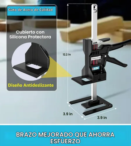 Vista 5 de Gato de brazo de ahorro de mano de obra (2 unidades), dispositivo de elevación de altura con estuche de almacenamiento
