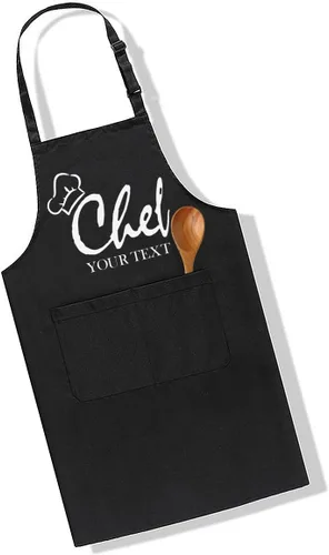 Vista 6 de Delantales de chef personalizados, delantal de cocina personalizado con nombre de foto, logotipo, 2 bolsillos, regalo de cocina para hornear
