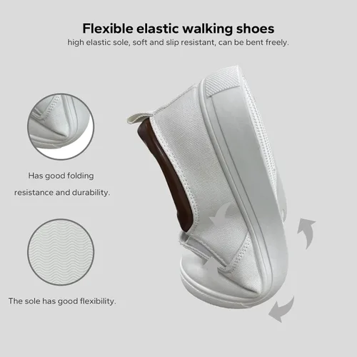 Vista 4 de CAIJ Zapatos casuales para hombre, zapatos de lona para hombre, zapatos clásicos sin cordones, zapatos de lona para hombre, zapatos de lona sin