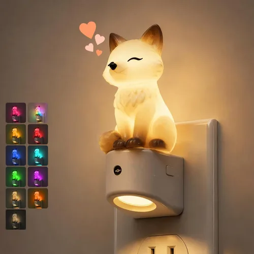 Vista 26 de L LOHAS LED Luz nocturna enchufable para niños, lindo pato, cambio