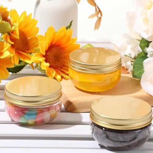 Vista 5 de Suclain 50 Piezas Frascos de Conservas de 3 oz Frascos Mason Miniatura con Tapas Recipientes Pequeños Transparentes para Conservas para Regalos