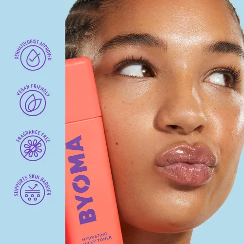 Vista 5 de BYOMA Tónico lechoso hidratante - Tónico luminoso y ultrahidratante para la cara - Alivia la piel, bloquea la humedad, reduce el enrojecimiento