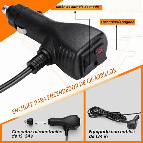 Vista 7 de Luces de baliza estroboscópica ámbar LED WINECO, luces de advertencia de emergencia de seguridad intermitentes giratorias para carretilla elevadora