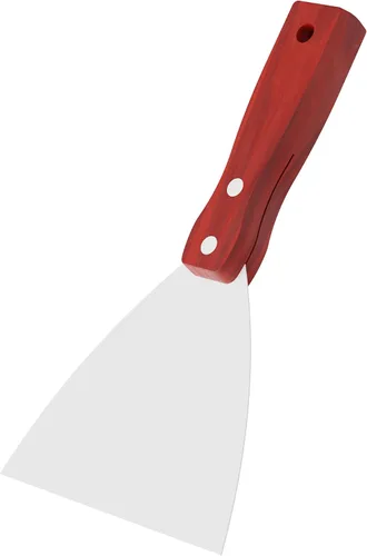 Vista 8 de Cuchillo de masilla, herramienta raspadora de acero inoxidable de 1 pulgada, cuchillos de metal con mango de madera para paneles de yeso