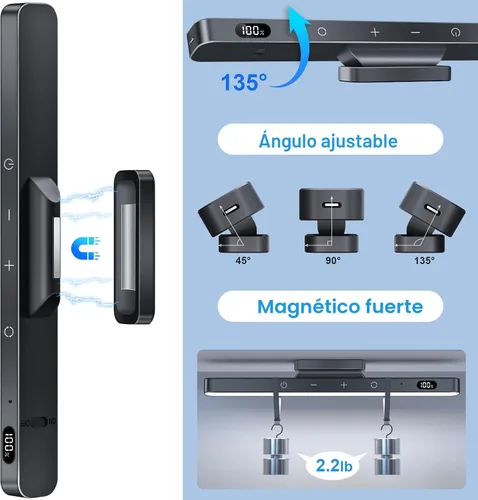 Vista 6 de WILLED Barra de Luz Recargable de 3W con Control Remoto, Luces de Espejo Ajustables de 3 Colores con 120 LED, Batería de 2000mAh Luz de Maquillaje
