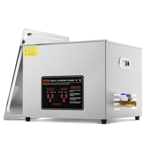 Vista 11 de VEVOR Limpieza Ultrasónica, 1.3L Máquina de Limpieza Profesional de 60W con Temporizador y Calentador, Limpiador Ultrasónico Digital de 40kHz