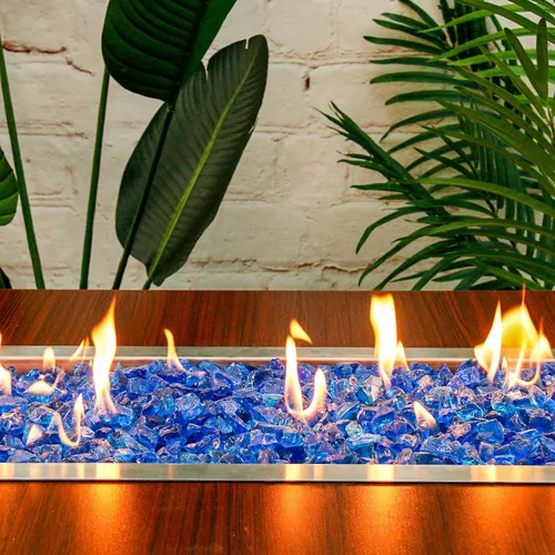 Vista 5 de Hisencn 1/2 pulgada 10-libras mezclado hoguera de vidrio para interior y exterior chimeneas de gas de vidrio de fuego, cuencos de fuego, jardín