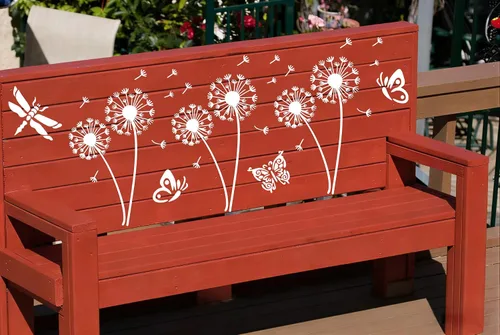 Vista 4 de Plantillas de flores para pintar plantillas de diente de león, plantillas florales reutilizables para manualidades, telas de pared, muebles, tarjetas