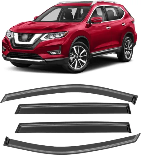 Vista 108 de Protectores de lluvia en canal para Jeep Grand Cherokee L 2021-2026, protectores de visera de ventana, deflector de ventilación, sombra viento humo