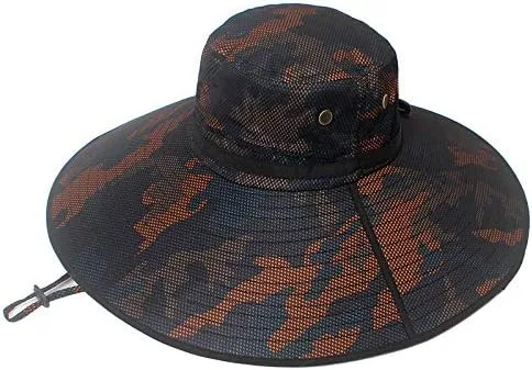 Vista 2 de HUAMULAN Sombreros de sol de ala súper ancha de 6 pulgadas, para hombres y mujeres, para pesca, senderismo, jardín, césped, trabajo, safari