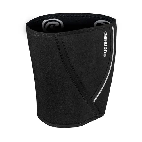 Vista 3 de Rehband Soporte de muslo con cierre XS, soporte de compresión de muslo de neopreno de 0.197 in, 1 manga de muslo para ayudar a desgarrar y tensión