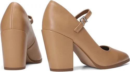 Vista 5 de DREAM PAIRS Zapatos de tacón alto y grueso para mujer, con puntera cerrada, zapatos Mary Jane, puntera puntiaguda, cómodos, zapatos de trabajo