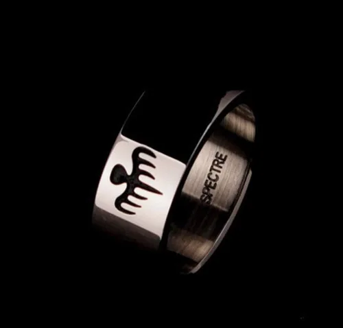 Vista 2 de Sping Jewelry 007 Ghost Party James Bond - Anillo de titanio de acero talla 6-12