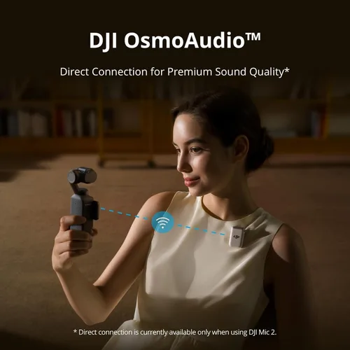 Vista 4 de DJI Osmo Pocket 3 Cámara Gimbal, Bundle con Power Bank, Estuche de Transporte, Protector de Pantalla, Tarjeta de Memoria de 64GB y Lector