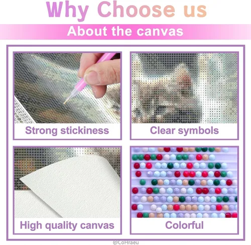 Vista 3 de Kits de pintura de diamantes para adultos, kit de arte de diamantes 5D para adultos, kit de arte de diamantes para adultos, kit de manualidades
