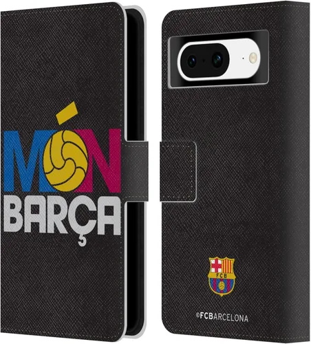 Vista 8 de Head Case Designs Officially Licensed FC Barcelona Ball Pattern Campions Leather Wallet Case Compatible with Google Pixel 8