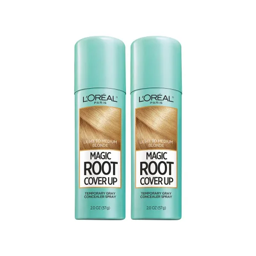 Vista 4 de L'Oreal Paris Root Cover Up - Spray de retoque de color para el cabello, marrón medio, 2 onzas (paquete de 3)