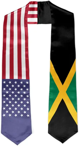 Vista 10 de Banda de estola de graduación con la bandera de Colombia de Estados Unidos, estola de graduación, regalo de graduación