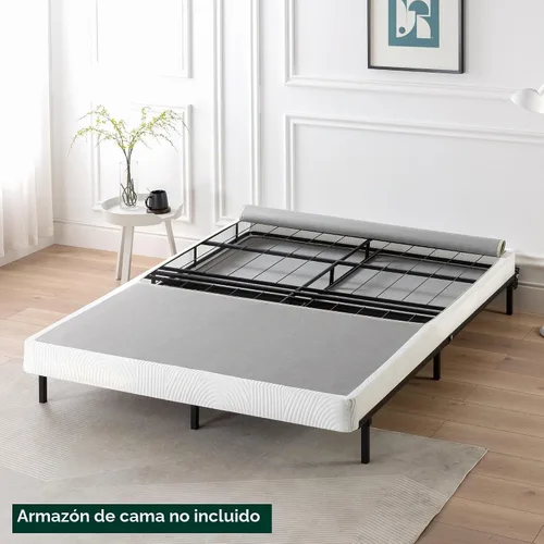 Vista 10 de Base somier para colchón perfil plegable bajo de 4 pulgadas Zinus, Acero
