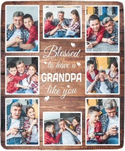 Vista 9 de HUGLAZY Regalos para nana - Manta personalizada con fotos, manta de fotos para abuela, abuela, manta de cumpleaños de nieta