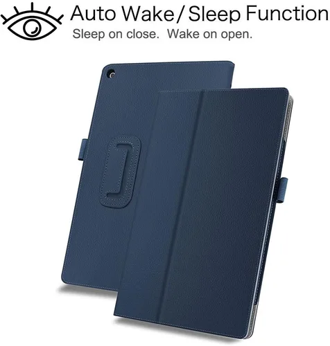 Vista 2 de Funda para tablet Amazon Fire HD 10 de 10.1 pulgadas (13ª generación, lanzada en 2023) – Funda delgada y ligera de piel sintética + 1 protector