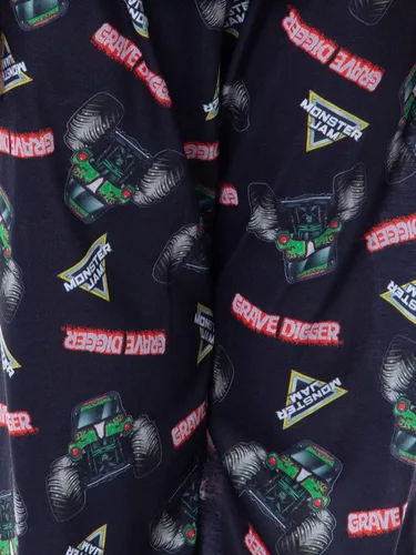 Vista 3 de INTIMO Monster Jam Grave Digger - Pijama raglán para niño, camisa y pantalones