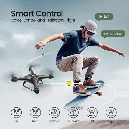 Vista 5 de Dron Holy Stone HS110D controlado por radio con cámara HD 1080P, vídeo en vivo, gran angular de 120°, WiFi, quadrirotor con sensor de gravedad