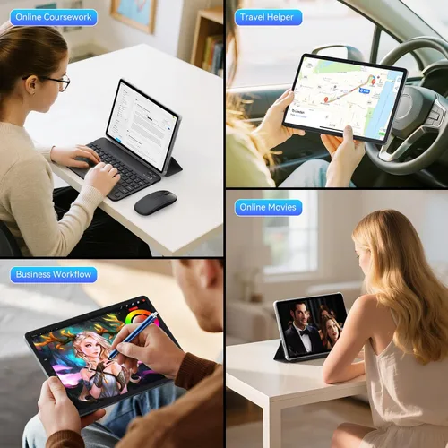 Vista 9 de Tablet Android 16 2026, tableta Android con bolígrafo y teclado, Gemini Ai, 24 GB +256 GB/2 TB, cámara AI de 8 MP, Widevine L1, carga rápida, 2 en 1