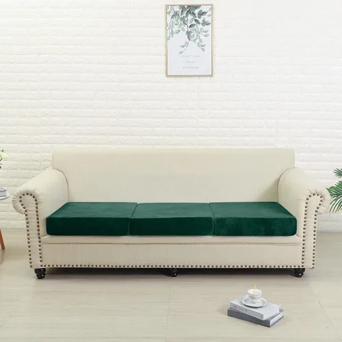 Vista 2 de Jonuiony Funda universal para sofá resistente al desgaste, fundas de terciopelo elástico para cojines separados para sofá, fundas de sofá