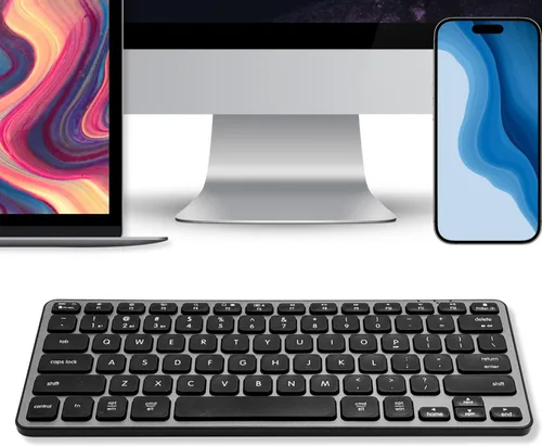 Vista 10 de Teclado Inalámbrico Bluetooth Macally para Mac - Conectividad Premium para Múltiples Dispositivos - Teclado Apple Compatible para MacBook Pro/Air