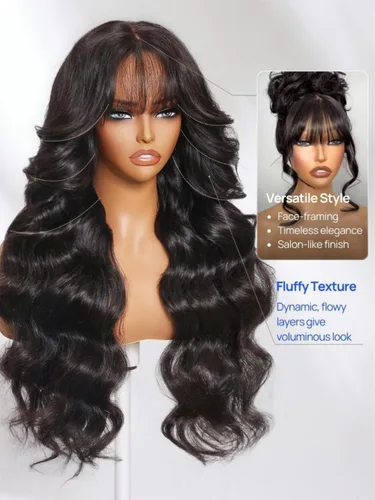 Vista 145 de Beauty Forever Bye Bye Knots - Peluca de cabello humano ondulado sin pegamento, predepilada, 7x5, encaje frontal, cabello humano suelto Peluca
