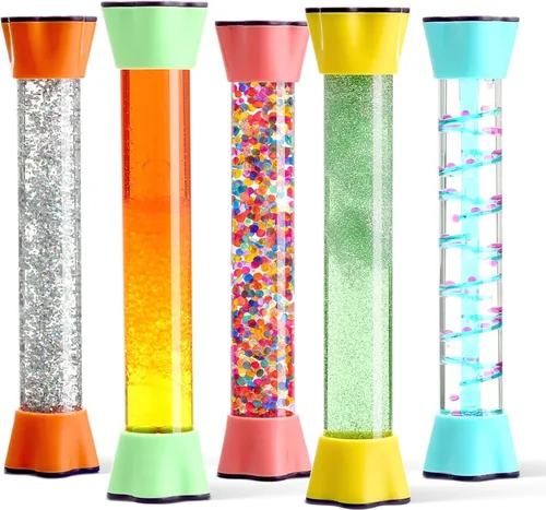 Vista 9 de Special Supplies Juguete de burbujas de movimiento líquido, tubos geniales, temporizador de reloj de arena colorido con movimiento de gotas