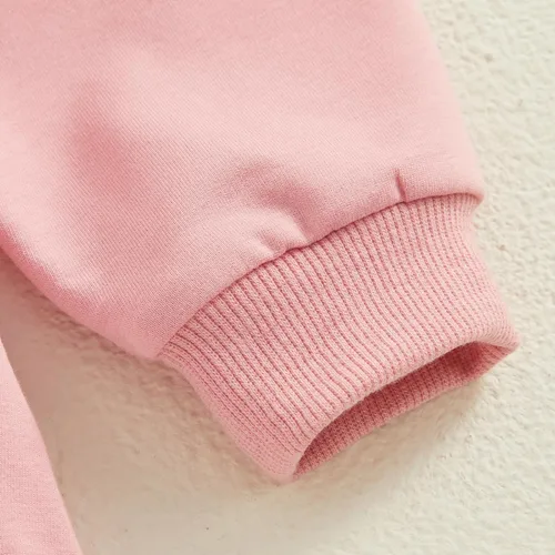 Vista 6 de Conjunto de 1er cumpleaños para bebé niña con volantes y manga larga con cuello redondo