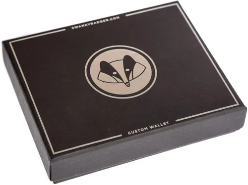 Vista 6 de Swanky Badger Billetera personalizada billetera plegable, ranura para identificación, ranura para tarjetas