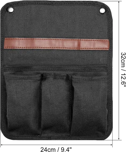 Vista 2 de PATIKIL Organizador de reposabrazos para silla, sillas plegables para exteriores, reposabrazos, revistas laterales, bolsa de aperitivos, bolsa