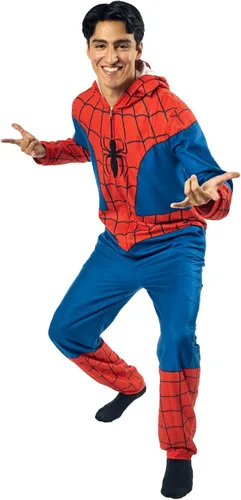 Vista 7 de Bioworld Disfraz de Spider-Man con capucha para hombre, disfraz de cosplay