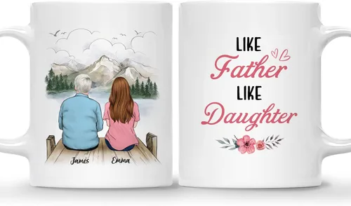 Vista 11 de Gossby Taza personalizada para padre - Regalos para padre, regalos para padre, mejores tazas de café para padre, taza personalizada para papá. Padre