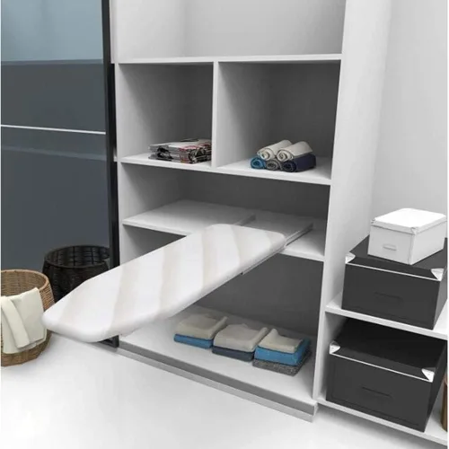 Vista 6 de Tabla de planchar retráctil extraíble para guardar en el cajón, fácil de instalar, tabla de planchar oculta/plegable