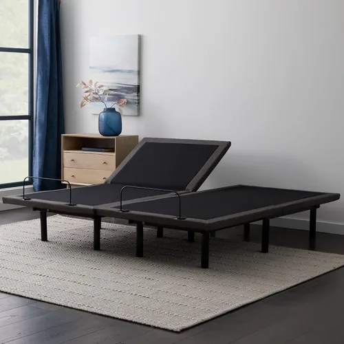 Vista 8 de LUCID - Colchón individual XL de 8 pulgadas y base de cama ajustable L150. Colchón de espuma viscoelástica de gel firme. Carbón de bambú.