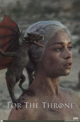 Vista 9 de Trends International Juego de tronos - Póster de pared Daenerys Targaryen, 14.725 x 22.375 pulgadas, versión enmarcada de madera de granero Versión