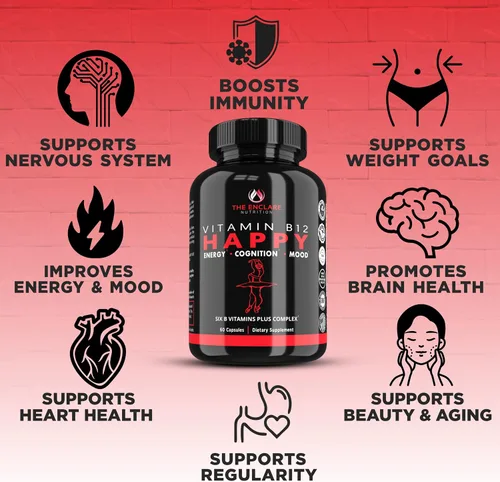 Vista 7 de THE ENCLARE NUTRITION Vitamina B12 - Complejo de vitamina B con vitamina C, biotina, inositol, ácido fólico, vitaminas B, vitaminas B1, B2, B3, B4