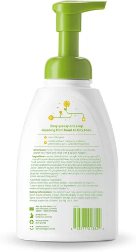 Vista 2 de Champú y jabón corporal Babyganics, 16 onzas (paquete de 3), el empaque puede variar, 3, 3