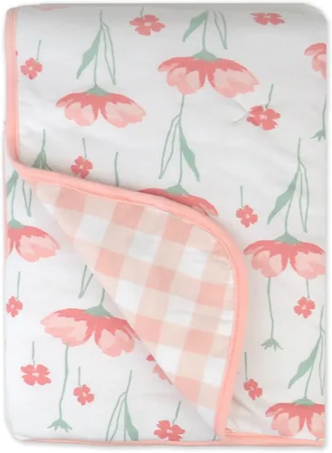 Vista 6 de HonestBaby Manta reversible de bebé 100% algodón orgánico para niños y niñas, azul, talla única