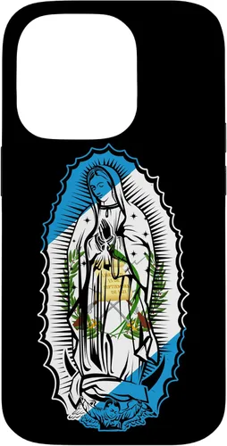 Vista 17 de Funda para iPhone 16 Virgen de Guadalupe con bandera de Guatemala