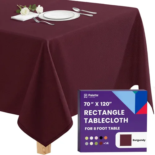 Vista 45 de Gee Di Moda - Mantel rectangular de 60 x 84 pulgadas – Mantel rectangular de poliéster lavable para mesa de 5 pies