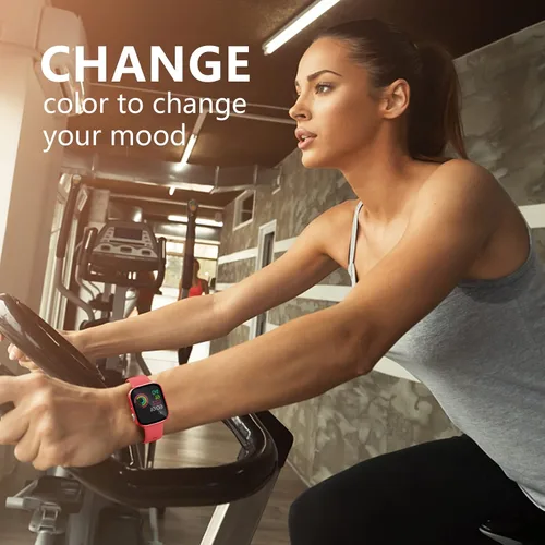 Vista 7 de GEAK Funda compatible con Apple Watch de 1.654 pulgadas, protector de pantalla templado HD de alta sensibilidad para iWatch Series 3/2/1